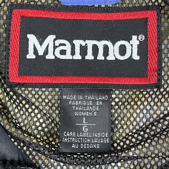 VTG Marmot Jacket Womens Large SHELL ONLY Gore-Tex Blue Ski & Snow Nylon - Picture 6 of 9